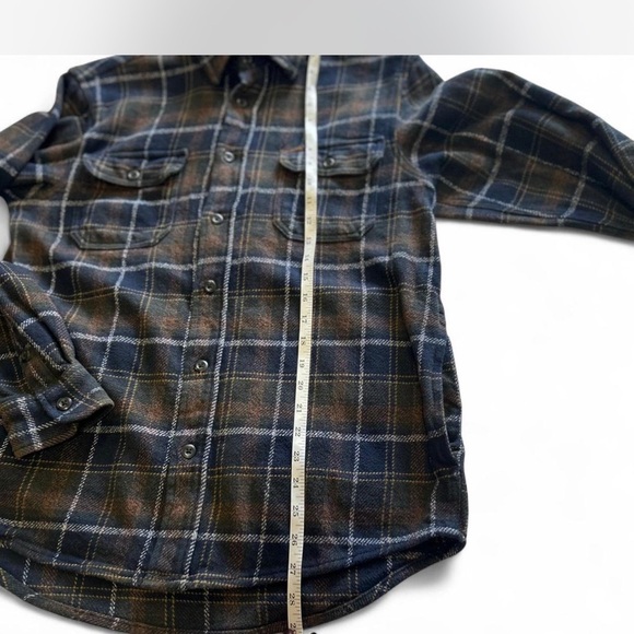 |Orvis| Men's Long Sleeve Plaid Button Down in Brown & Blue Size Small - Picture 5 of 6